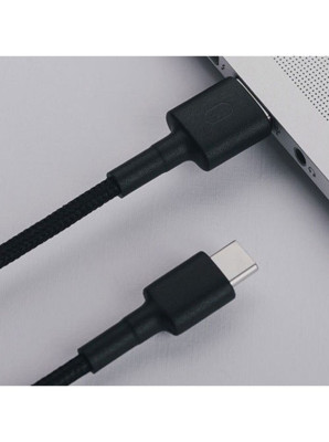 Добави още лукс USB кабели Оригинален Кабел Xiaomi Mi Braided SJX10ZM USB Type-C / 2.1A 1m черен